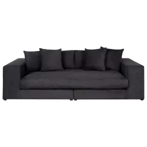 Beliani Modern 3 Seater Sofa Black GLORVIKA