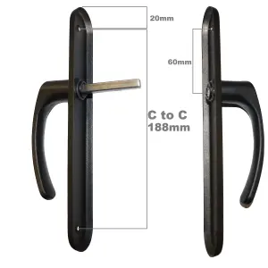 Modern Black Interior Door Handle Set with Sleek Lever Design and Backplate, Ideal for Bedroom and Bathroom Doors, Durable