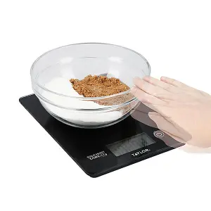 Taylor Pro Touchless TARE Black Digital Dual Kitchen Scales 5Kg (11lbs / 5 litre