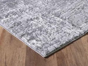 Serenity Modern Abstract Lines Contemporary Area Rugs Grey 200x290 cm