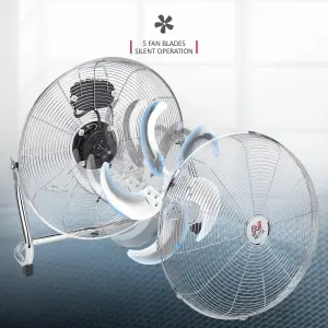 NETTA 18 Inch Gym Floor Fan - Chrome