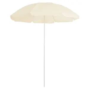 Berkfield Outdoor Parasol  with Steel Pole Sand 180 cm