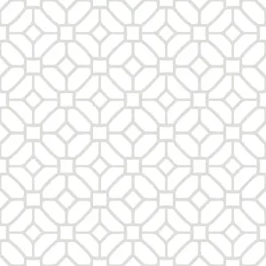 Floorpops Lattice White Peel and Stick Floor Tiles FP2946