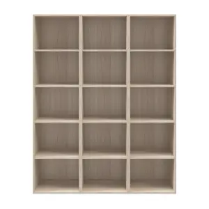 GoodHome Atomia Matt oak effect Freestanding 15 shelf Rectangular Bookcase, (H)1875mm (W)1500mm