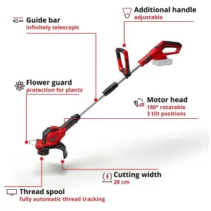 Einhell PXC Cordless Lawn Strimmer 28cm Grass Trimmer GE-CT Li-Solo +2.5AH Kit