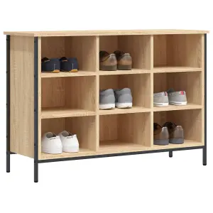 Shoe Cabinet Sonoma Oak 100x35x70 cm Engineered Wood