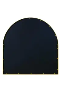 MirrorOutlet Arcus - Black Framed Arched Wall Mirror 39" X 39" (100CM X 100CM)