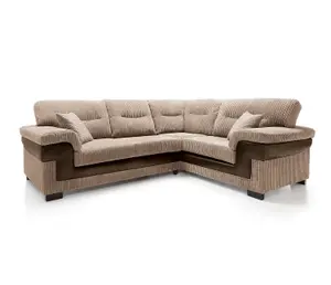 Samson Corner Sofa in Brown Right Facing