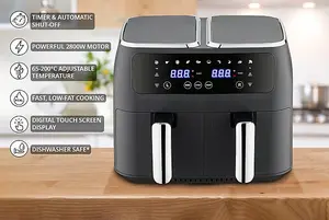 8L Digital Touch Screen Dual Basket Air Fryer