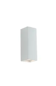 Luminosa Foster Paintable Plaster Up Down Wall Lamp, White, GU10