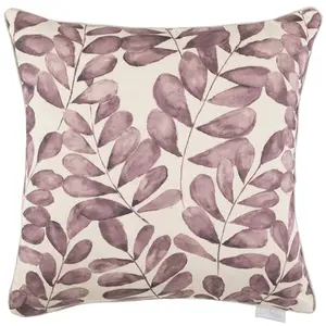 Rowan Floral Square Throw Cushion Purple