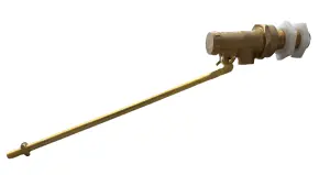 Part 1 Ballcock 1/2" Inch Float Valve with Ball/Float for Toilet Cistern, Water Tank and Troughs. BS1212 Compliant. FREE DELIVERY.