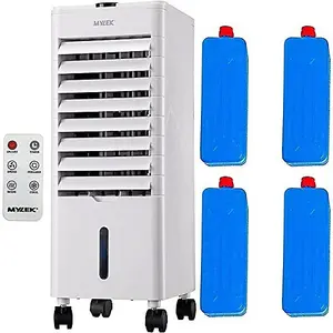 MYLEK Air Cooler Portable Evaporative Fan Large 4L Water Tank Oscillating Humidifier 75W Cooling Remote Control Bedrooms Home