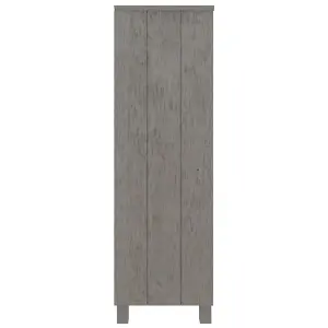 Berkfield Book Cabinet Light Grey 85x35x112 cm Solid Wood Pine