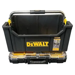 Dewalt Toughsystem 2.0 DS280 Tote Tool Box + Toolbox Organiser Clear 10 Pots