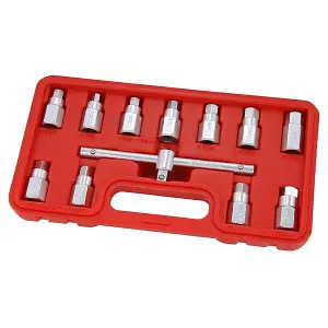 12pcs Oil Drain Plug Key Set (Neilsen CT4171)