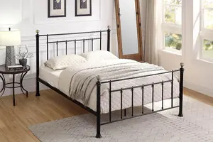 Harpenden Black Metal Small Double Bed Frame 4ft