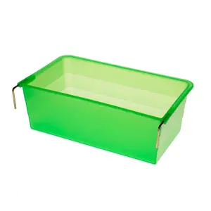 Eton Plastic Rectangle Poultry Feeder Green (800ml)