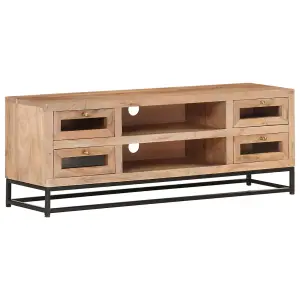 Berkfield TV Cabinet 110x30x40 cm Solid Acacia Wood