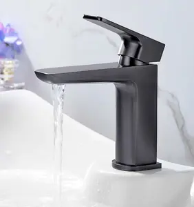 Keenware KBT-572 Lunar Mayfair Contemporary Basin Mixer Tap: Matt Black