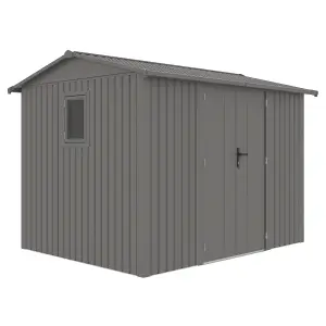 Rowlinson Brentvale 10x8 Premium Apex Metal Shed with Assembly