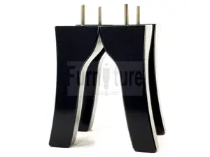 4 Black Solid Wood Furniture Legs Settee Feet 200mm High Sofa Chair Bed M8 SOF3208