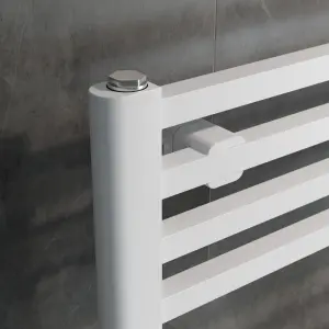 Agadon Willow Designer Towel Radiator 1174 x 500 mm White - 1611 BTU - 10 Years Guarantee