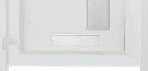 Fortia Gatteo Frosted Glazed White RH External Front Door set, (H)2085mm (W)840mm