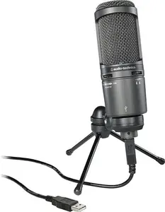 Audio-Technica 2020USB+ Cardioid Condenser Microphone (USB Connection) Grey