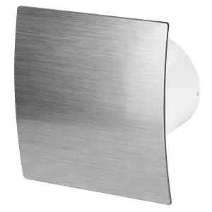 Awenta 100mm Humidity Sensor Extractor Fan Silver ABS Front Panel ESCUDO Wall Ceiling Ventilation