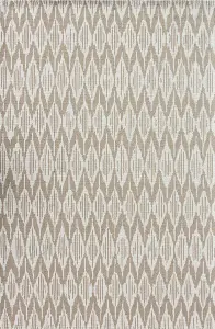 Neutral Distressed Diamond Recycled Cotton Rug 120x170cm