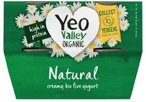 Yeo Valley Organic Natural Yogurt 4X110g