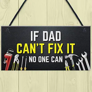 Red Ocean Dad Sign Hanging Shed Garage Sign DAD GIFT Fathers Day Birthday Gift For Dad Funny