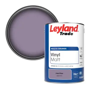 Leyland Trade Vinyl Matt Walls & Ceilings Emulsion Paint Pale Plum (PPG1177-5) 5L