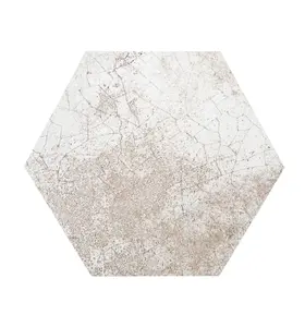 Top Ceramics Beige Hexagon Floor Wall Tile (L)22.5cm x (W)22.9cm Each box 0.87sqm