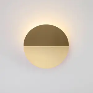 houseof Brass Plated Metal Round Diffuser Wall Light