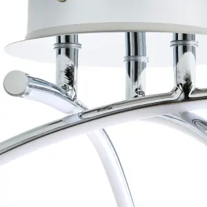 Fender Integrated LED Bulb Cross Over Light - Decorative Chrome Ceiling Light