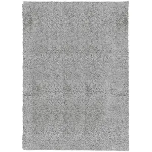 Shaggy Rug PAMPLONA High Pile Modern Grey 200x280 cm