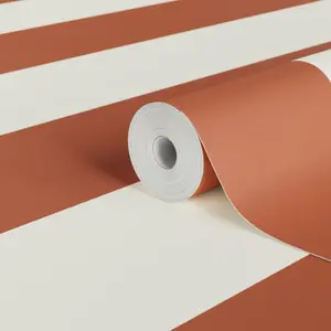 Lick Red & White Stripe 03 Textured Wallpaper