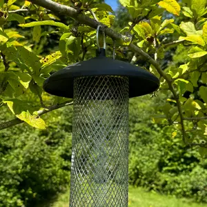 Large Hanging Steel Bird Suet and Fat Ball Feeder (Set of 2)