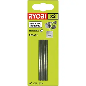 Ryobi 50mm Planer Blade Set PB50A2 2pc - 50mm