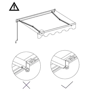 Berkfield Manual Retractable Awning 600x300 cm Cream