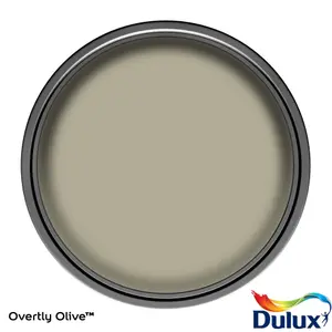 Dulux One coat Overtly olive Matt Emulsion paint, 2.5L