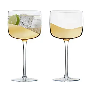 Anton Studios Wave Set of 2 Gin Glasses Gold