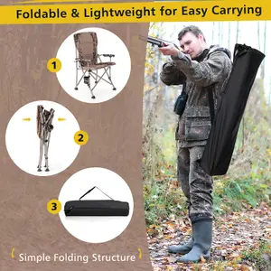 Costway Portable Folding Camping Chair Outdoor Lightweight Hunter Chair