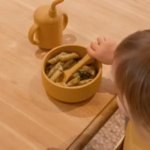 Tiny Dining - Baby Silicone Suction Bowl - Ochre