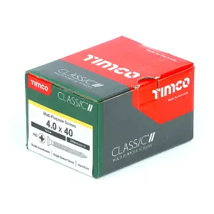 TIMCO Classic Multi-Purpose Countersunk Gold Woodscrews - 4.0 x 40 (200pcs)