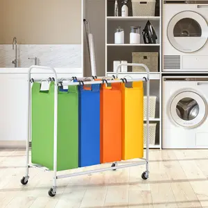 Rolling Laundry Sorter with Handles