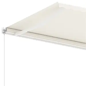 Berkfield Freestanding Manual Retractable Awning 600x300 cm Cream