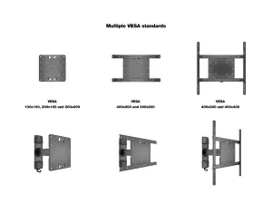 Multibrackets M VESA Flexarm Tilt & Turn II - Black